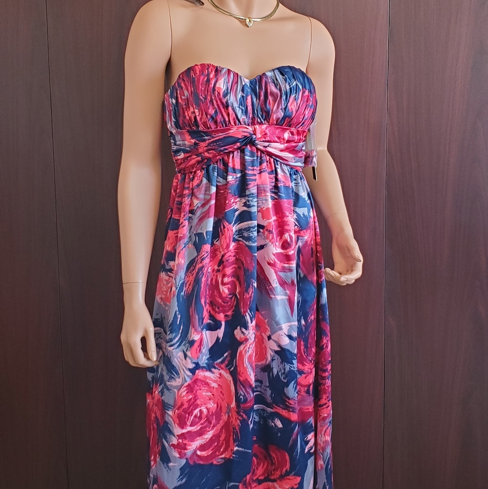 🎉HP🎉Gianni Bini Water Color Floral Long Maxi Dress